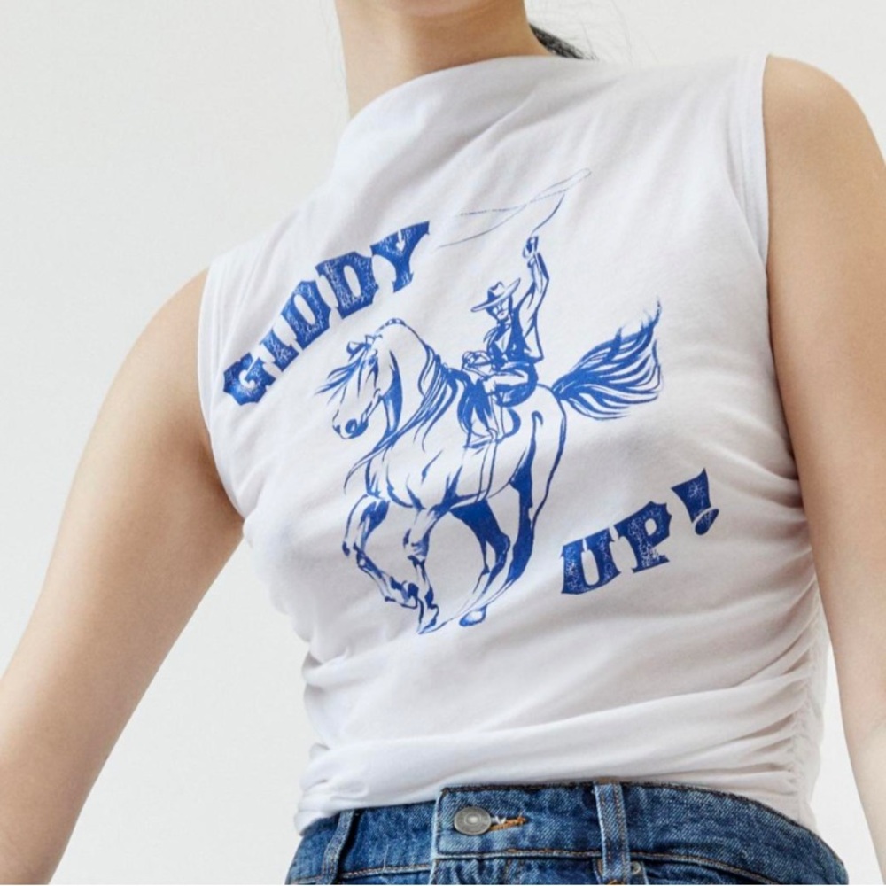 Giddy Up Ruched Tank Top
